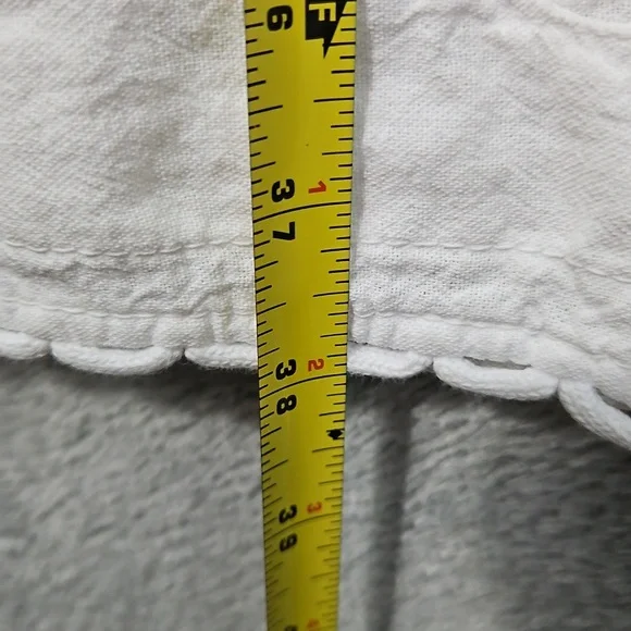 Blanco XL White Cotton Sundress Made In Peru Vneck Summer Dress Beach - Picture 3 of 9